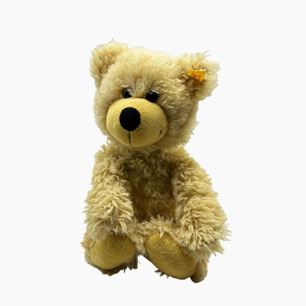 Steiff Charly Teddy Bear Plush Tan Beige Stuffed Animal Toy 012808